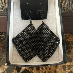 Isabel Marant Black Mesh Earrings